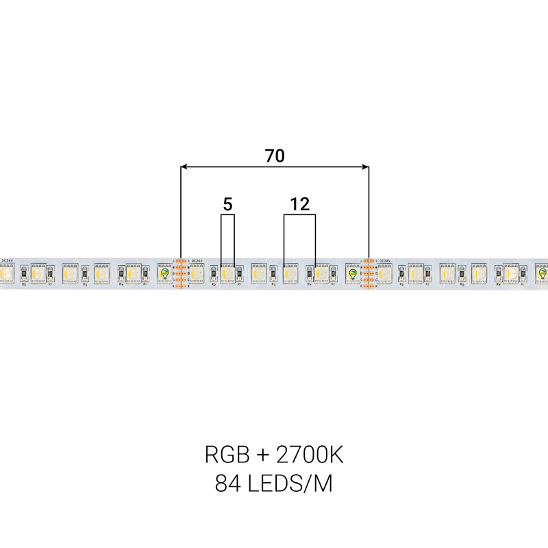 LED strip RGB-W (60 LEDs/m 24V) - Lichtpartner