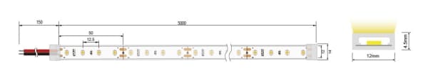 Sauna LED strip (100 °C)- Warm Wit - Afbeelding 2
