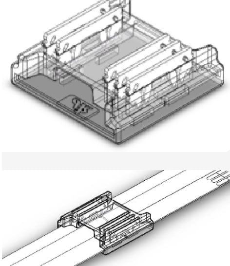 Connector PCB 12mm - RGBW COB - doorverbinder - Afbeelding 2